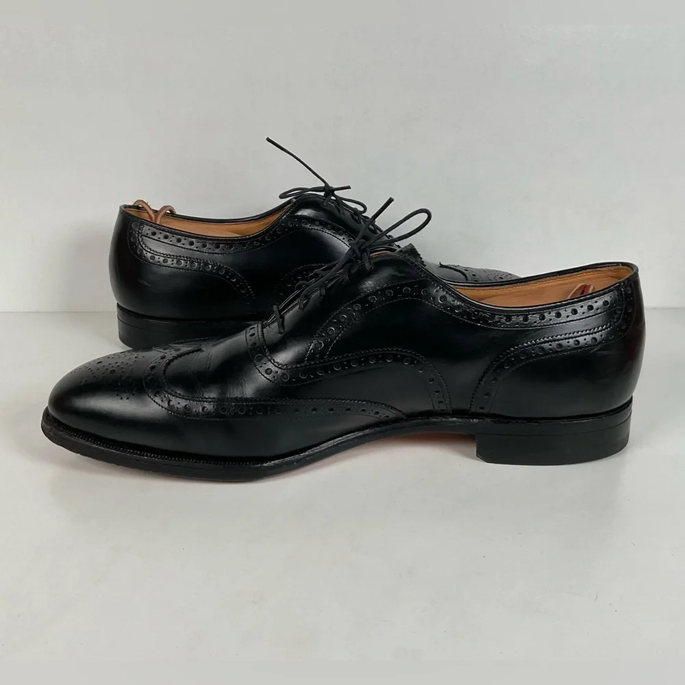 Vintage Johnston Murphy Oxford Shoes | USA Made | Classic Black | Men’s 12 D